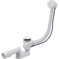 Alca badafvoer- en overloopcombinatie met waste voor bad met glans witte plug