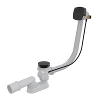 Alca  badafvoer en vul-overloopcombinatie inbouwdeel m. waste zwart met metalen plug (LET OP:  werkt alleen in combinatie met een inbouw badkraan .)