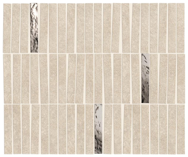 Atlas Concorde Boost Mineral White Matt 1,5x9,6 35x29,2 Mosaico Domino Lux