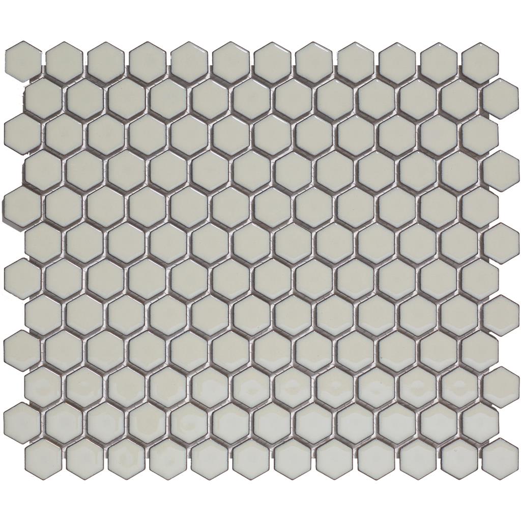 TMF Barcelona AFH23330 Soft Grey with Edge Glossy 2,3x2,6 26x30 Hexagon