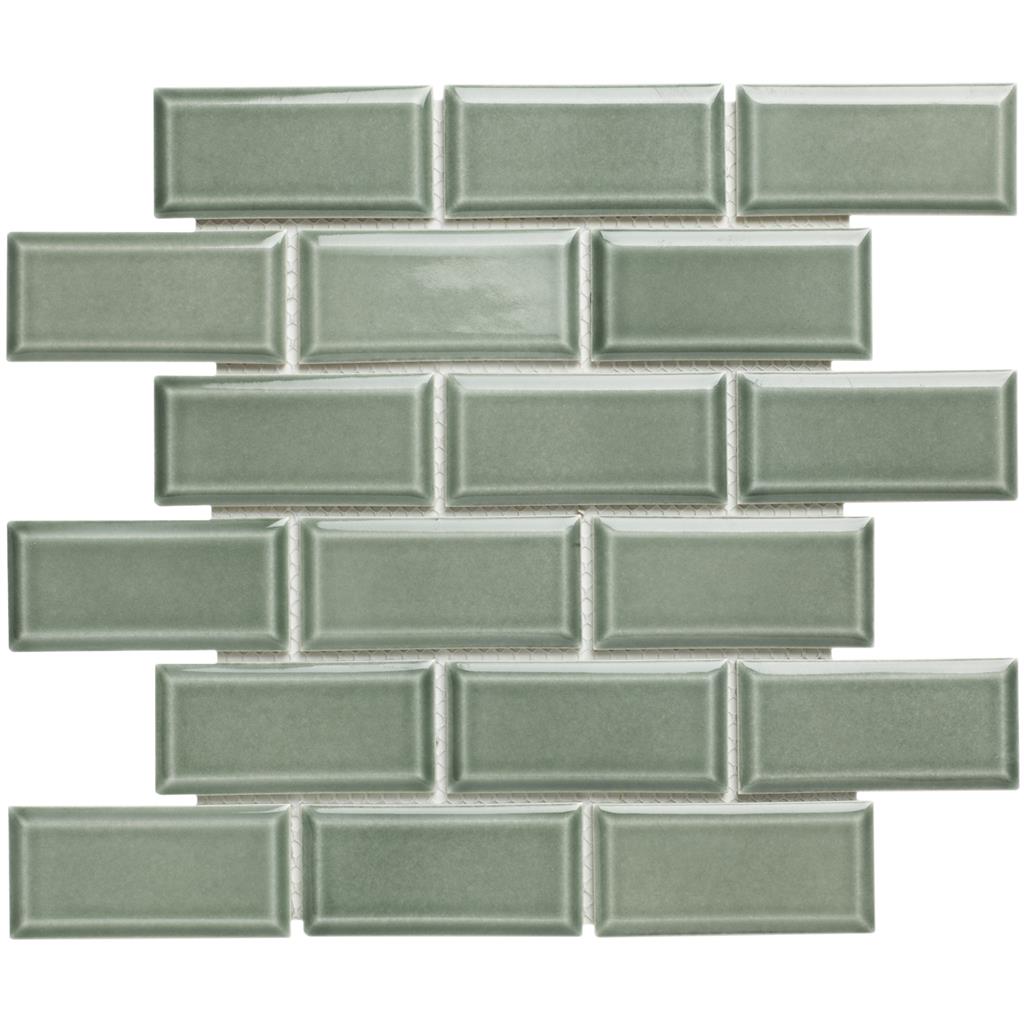 TMF Paris PAME182 Green Grey Glossy 4,5x95 29,1x29,6 Rectangle