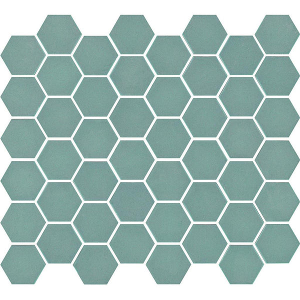 TMF Valencia VAL25M Turquoise Matt 4,3x4,9 27,8x32,5 Hexagon