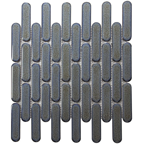 TMF Sevilla SEO23325 Grey-Blue Speckle Glossy 2,3x9,8 30x30 Oval Finger