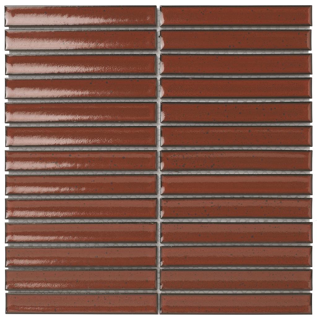TMF Sevilla SEF20010 Terra Red Glossy 2x14,5 29,6x29,9 Finger