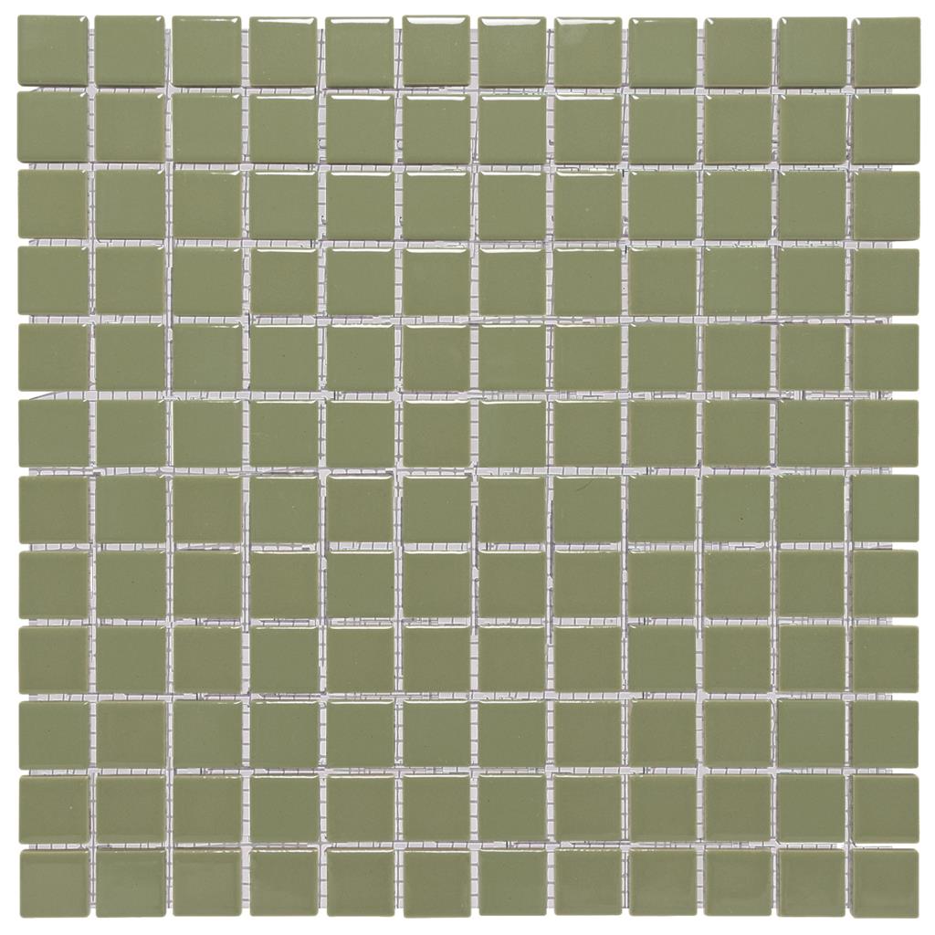 TMF Barcelona AF230030 Olive Green Glossy 2,3x2,3 30x30 Square