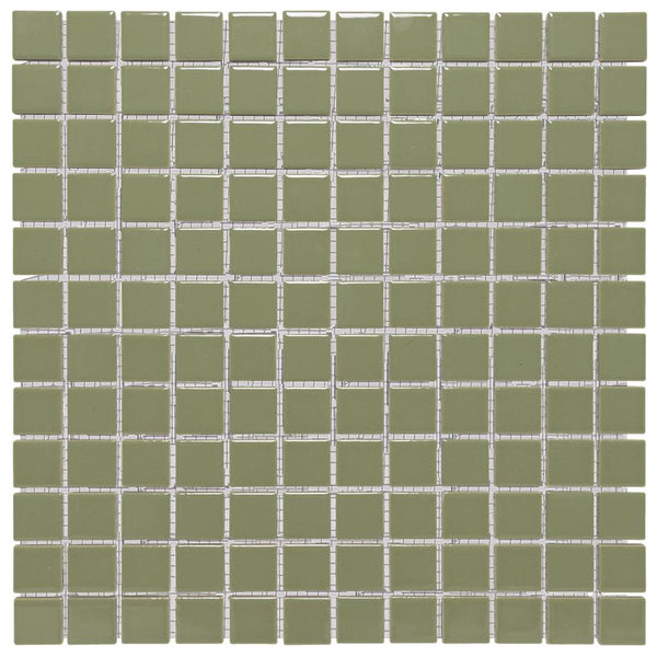 TMF Barcelona AF230030 Olive Green Glossy 2,3x2,3 30x30 Square