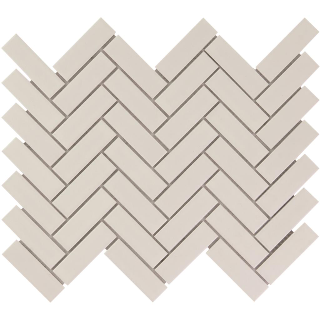 TMF Paris PAHM140 White mat 2,3x7,3 24,7x31,8 Herringbone