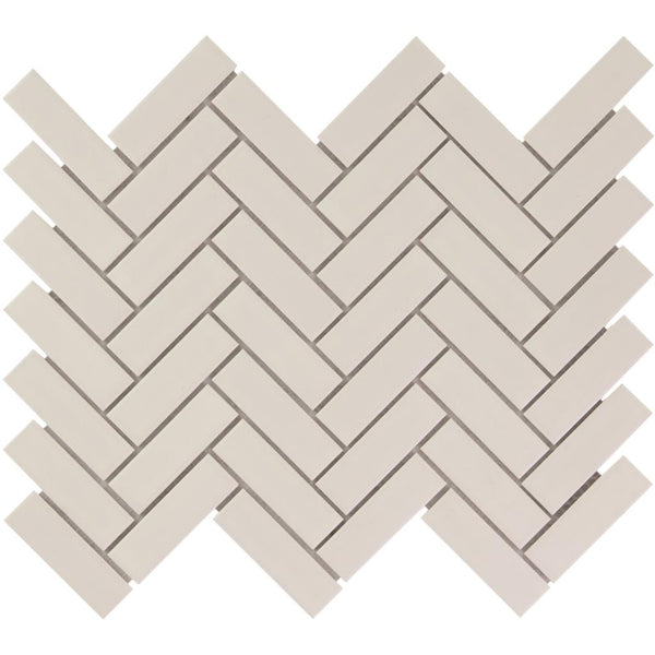 TMF Paris PAHM140 White mat 2,3x7,3 24,7x31,8 Herringbone