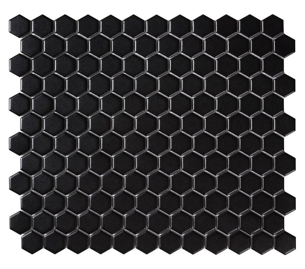 Intermatex Tech Hexagon Black Matt 26x30