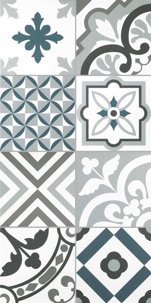 Kerion Neocim Plus Patchwork Bleu / Gris 20x20