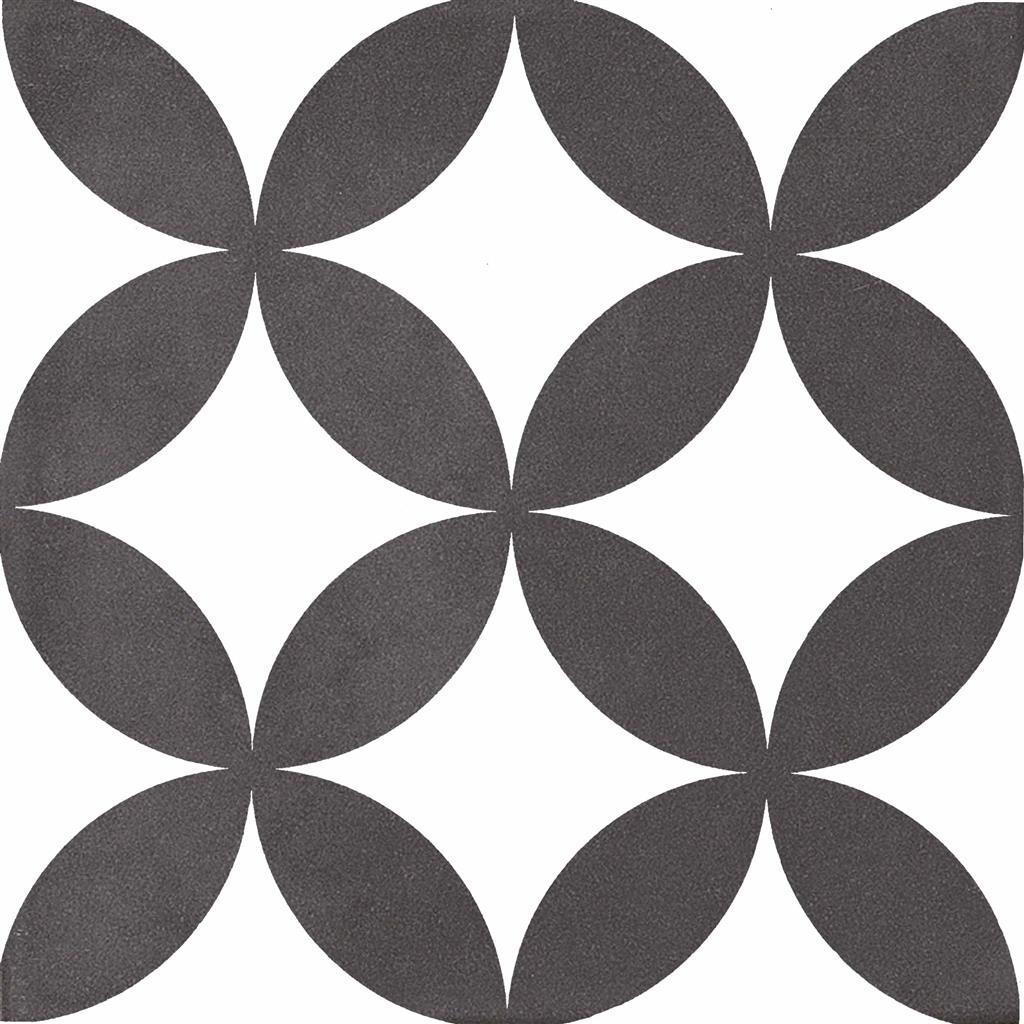 Kerion Neocim Classic Fleur Noir 20x20 Décor