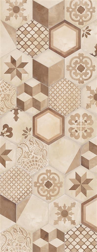Marca Corona Terra 0603 Mix Decori vers. C 25x21,6 Esagono