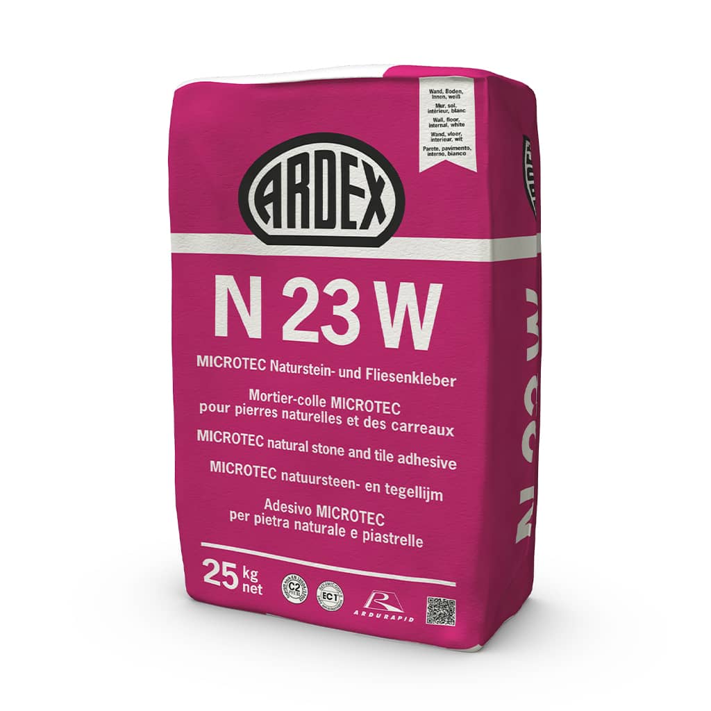 Ardex N 23 W MICROTEC natuursteen- en tegellijm Wit à 25 Kg