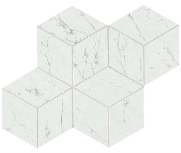 Atlas Concorde Marvel Stone Carrara Pure Lappato 10x17 30x35 Mosaico Esagono