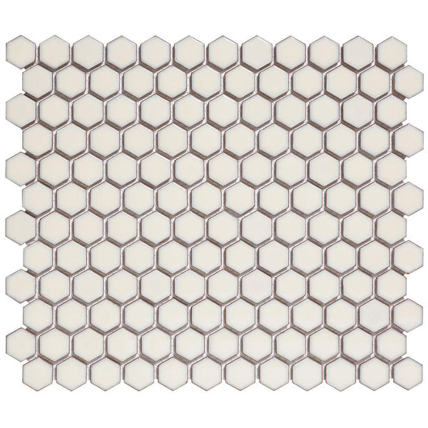 TMF Barcelona AFH23022 Soft White with edge Glossy 2,3x2,6 26x30 Hexagon