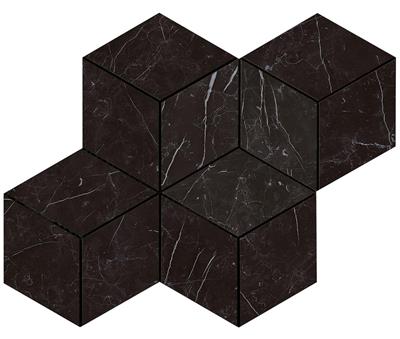 Atlas Concorde Marvel Stone Nero Marquina Lappato 10x17 30x35 Mosaico Esagono