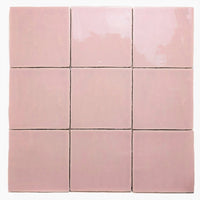 Steenbok Rustic Handmade Pink Glossy 13x13