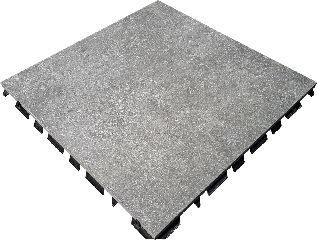 Tilesystem Belgium Grey 59,7x59,7 40 mm (incl. mat)(R)