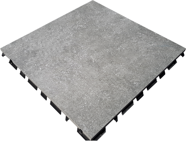Tilesystem Belgium Grey 59,7x59,7 40 mm (incl. mat)(R)