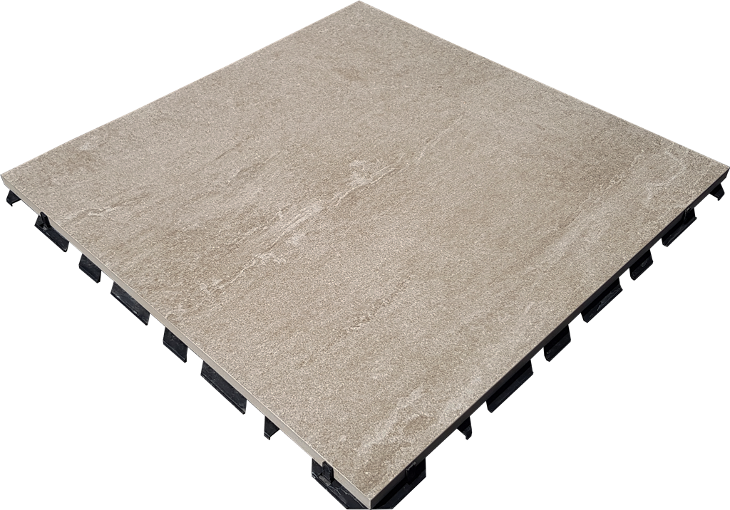 Tilesystem Quartz Taupe 59,7x59,7 40 mm (incl. mat)(R)