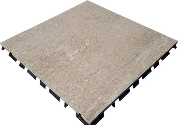 Tilesystem Quartz Taupe 59,7x59,7 40 mm (incl. mat)(R)