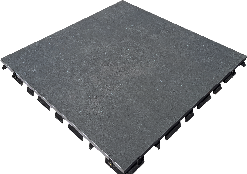 Tilesystem Concrete Black 59,7x59,7 40 mm (incl. mat)(R)