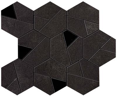 Atlas Concorde Boost Tarmac Matt 25x28,5 Mosaico Hex Black