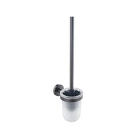 Wolfsburg Soria toiletborstelhouder melkglas  gunmetal LICHT grijs