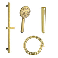 Wolfsburg Dex glijstang geborsteld goud 70cm met handdouche en doucheslang