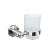 Dutler Brigitta glashouder RVS glans met glas mat