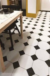 Kerion Neocim Classic Octogone Noir 20x20 Décor