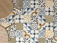 Kerion Neocim Plus Patchwork Blue / Caramel 20x20